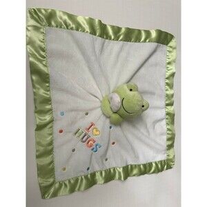 Carter's Frog Plush I Love Hugs Baby Soother Rattle Security Blanket Lovey